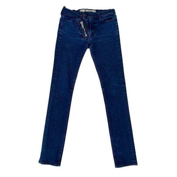 April 7 jeans Johnny Overdrive 1955 low rise skinny silver hardware stretch 26 - Picture 1 of 16